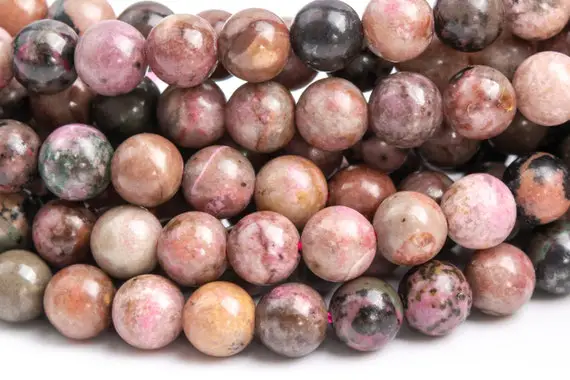 Genuine Natural Cobaltoan Calcite Gemstone Beads 6-7mm Brown Pink Round A Quality Loose Beads (118370)