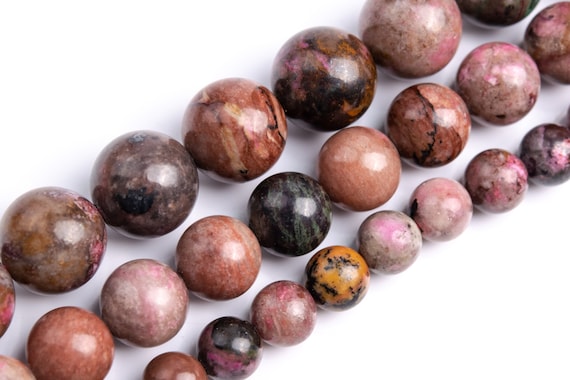 Brown Pink Cobaltoan Calcite Beads Genuine Natural Grade A Gemstone Round Loose Beads  6mm  8mm 10mm Bulk Lot Options