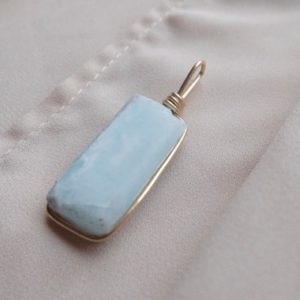 Shop Calcite Pendants! Caribbean Calcite Pendant in Gold | Natural genuine Calcite pendants. Buy crystal jewelry, handmade handcrafted artisan jewelry for women.  Unique handmade gift ideas. #jewelry #beadedpendants #beadedjewelry #gift #shopping #handmadejewelry #fashion #style #product #pendants #affiliate #ad
