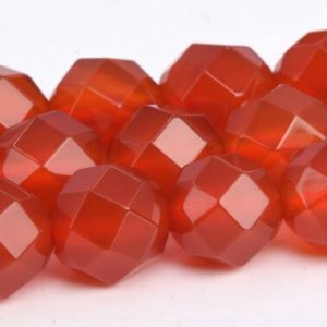 Shop Carnelian Faceted Beads! 8MM Carnelian Beads AAA Genuine Natural Gemstone Full Strand Faceted Round Square Cut Loose Beads 15" BULK LOT 1,3,5,10,50 (103193-730) | Natural genuine faceted Carnelian beads for beading and jewelry making.  #jewelry #beads #beadedjewelry #diyjewelry #jewelrymaking #beadstore #beading #affiliate #ad