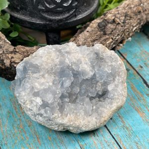 Shop Celestite Stones & Crystals! Celestite Cluster – Celestite Geode – Reiki Charged – Powerful Energy – Angelic Communication – Throat Chakra – Find Inner Peace #14 | Natural genuine stones & crystals in various shapes & sizes. Buy raw cut, tumbled, or polished gemstones for making jewelry or crystal healing energy vibration raising reiki stones. #crystals #gemstones #crystalhealing #crystalsandgemstones #energyhealing #affiliate #ad