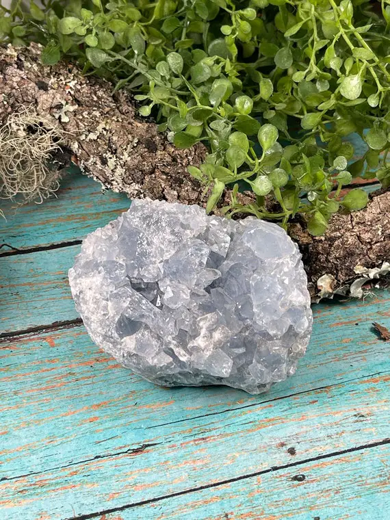 Celestite Cluster - Celestite Geode - Reiki Charged - Powerful Energy - Angelic Communication - Throat Chakra - Find Inner Peace #9