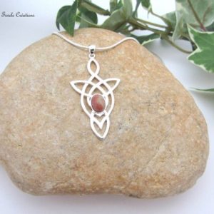 Shop Unakite Necklaces! Celtic unakite necklace, sterling silver 925 | Natural genuine Unakite necklaces. Buy crystal jewelry, handmade handcrafted artisan jewelry for women.  Unique handmade gift ideas. #jewelry #beadednecklaces #beadedjewelry #gift #shopping #handmadejewelry #fashion #style #product #necklaces #affiliate #ad