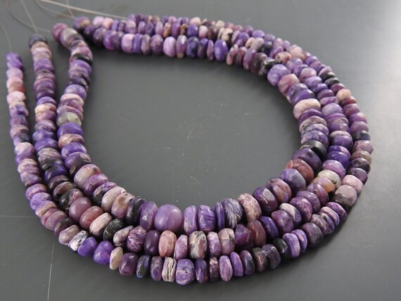 Charoite Matte Polished Smooth Roundel Bead/12inches Strand/handmade Loose Stone/wholesale Price/new Arrival/wm-b8