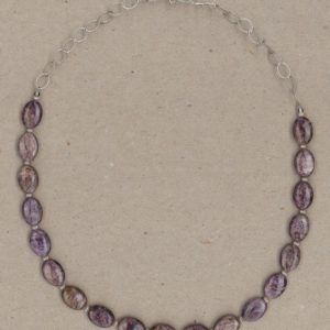Shop Charoite Necklaces! Charoite and Sterling Silver Necklace Handmade by Chris Hay | Natural genuine Charoite necklaces. Buy crystal jewelry, handmade handcrafted artisan jewelry for women.  Unique handmade gift ideas. #jewelry #beadednecklaces #beadedjewelry #gift #shopping #handmadejewelry #fashion #style #product #necklaces #affiliate #ad