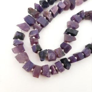 Shop Charoite Beads! Charoite Nugget Beads, Natural Charoite Nugget, Natural Charoite Gemstones, Centre Drilled Beads | Natural genuine beads Charoite beads for beading and jewelry making.  #jewelry #beads #beadedjewelry #diyjewelry #jewelrymaking #beadstore #beading #affiliate #ad