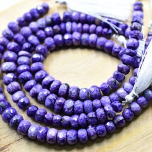 Shop Charoite Rondelle Beads! Charoite Rondelle Shape Faceted Beads 7×10.MM Approx 8"Inches Natural Top Quality Wholesaler Price. | Natural genuine rondelle Charoite beads for beading and jewelry making.  #jewelry #beads #beadedjewelry #diyjewelry #jewelrymaking #beadstore #beading #affiliate #ad