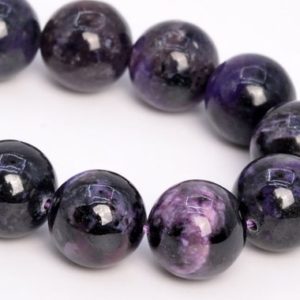 Shop Charoite Round Beads! 12MM Dark Color Charoite Beads Russia Grade A Genuine Natural Gemstone Half Strand Round Loose Beads 7.5" Bulk Lot Options (108979h-2837) | Natural genuine round Charoite beads for beading and jewelry making.  #jewelry #beads #beadedjewelry #diyjewelry #jewelrymaking #beadstore #beading #affiliate #ad