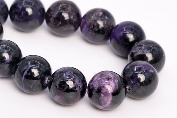 12mm Dark Color Charoite Beads Russia Grade A Genuine Natural Gemstone Half Strand Round Loose Beads 7.5" Bulk Lot Options (108979h-2837)