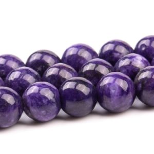 Shop Charoite Beads! Deep Purple Treated Charoite Beads Grade A Gemstone Round Loose Beads 4MM 6MM 8MM 10MM Bulk Lot Options | Natural genuine beads Charoite beads for beading and jewelry making.  #jewelry #beads #beadedjewelry #diyjewelry #jewelrymaking #beadstore #beading #affiliate #ad