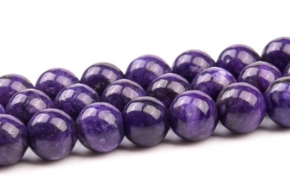 Deep Purple Treated Charoite Beads Grade A Gemstone Round Loose Beads 4mm 6mm 8mm 10mm Bulk Lot Options