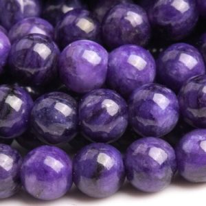 Treated Charoite Gemstone Beads 4MM Deep Purple Round A Quality Loose Beads (107073) | Natural genuine beads Gemstone beads for beading and jewelry making.  #jewelry #beads #beadedjewelry #diyjewelry #jewelrymaking #beadstore #beading #affiliate #ad