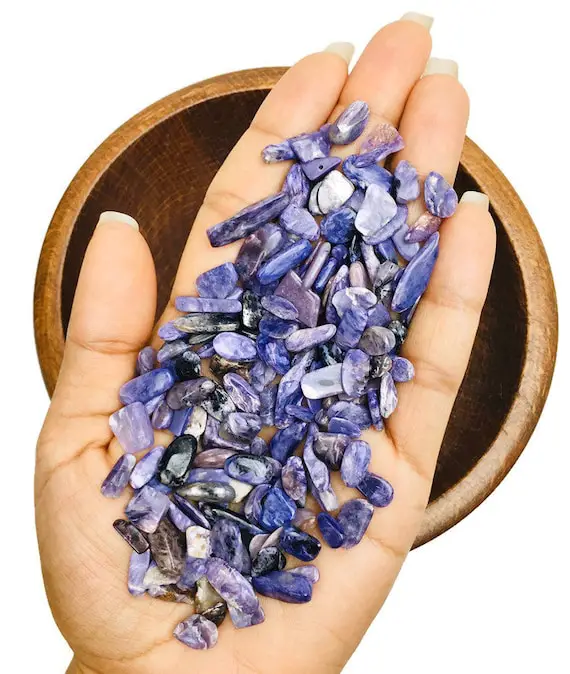 Charoite Crystal Russia (50g) Charoite Stone - Charoite Crystal Tumbled Lot Light Purple Charoite Small Tumbled Gemstones Bulk Polished