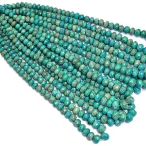 Shop Chrysocolla Rondelle Beads! Chrysocolla 7mm-11mm Rondelle Faceted Beads ~ Natural Chrysocolla Semi Precious Gemstone Loose Faceted Beads for Jewelry ~ 16inch Strand | Natural genuine rondelle Chrysocolla beads for beading and jewelry making.  #jewelry #beads #beadedjewelry #diyjewelry #jewelrymaking #beadstore #beading #affiliate #ad