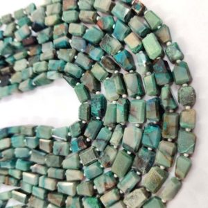 Shop Chrysocolla Chip & Nugget Beads! Chrysocolla Faceted Nuggets Beads 15" Natural Chrysocolla Nuggets, AAA Chrysocolla Gemstone | Natural genuine chip Chrysocolla beads for beading and jewelry making.  #jewelry #beads #beadedjewelry #diyjewelry #jewelrymaking #beadstore #beading #affiliate #ad