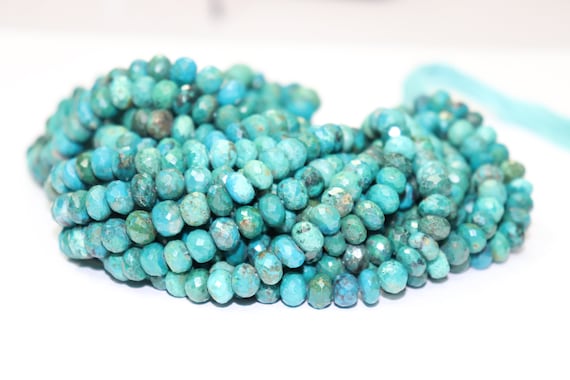 Chrysocolla Faceted Rondelle Beads    Chrysocolla  Beads    Chrysocolla Rondelle Beads  6.5-8mm Chrysocolla Beads Strand