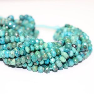 Chrysocolla Faceted Rondelle Beads    Chrysocolla  Beads    Chrysocolla Rondelle Beads   Chrysocolla Beads Strand | Natural genuine rondelle Chrysocolla beads for beading and jewelry making.  #jewelry #beads #beadedjewelry #diyjewelry #jewelrymaking #beadstore #beading #affiliate #ad