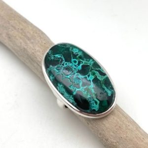 Shop Chrysocolla Rings! Chrysocolla Malachite Ring Size 6.5- Blue Green Chrysocolla Silver Ring – Chrysocolla Stone Ring – 925 Sterling Silver – Malachite Ring | Natural genuine Chrysocolla rings, simple unique handcrafted gemstone rings. #rings #jewelry #shopping #gift #handmade #fashion #style #affiliate #ad