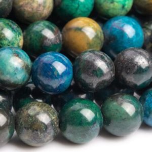 Shop Chrysocolla Round Beads! Chrysocolla Gemstone Beads 6MM Multicolor Round A Quality Loose Beads (103209) | Natural genuine round Chrysocolla beads for beading and jewelry making.  #jewelry #beads #beadedjewelry #diyjewelry #jewelrymaking #beadstore #beading #affiliate #ad