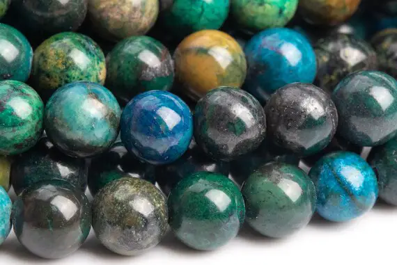 Chrysocolla Gemstone Beads 6mm Multicolor Round A Quality Loose Beads (103209)