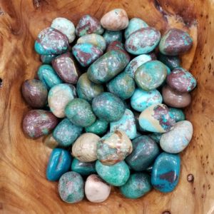 Shop Tumbled Chrysocolla Crystals & Pocket Stones! Chrysocolla Tumble | Natural genuine stones & crystals in various shapes & sizes. Buy raw cut, tumbled, or polished gemstones for making jewelry or crystal healing energy vibration raising reiki stones. #crystals #gemstones #crystalhealing #crystalsandgemstones #energyhealing #affiliate #ad