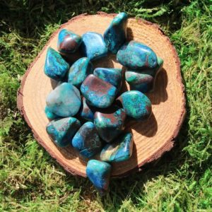 Shop Tumbled Chrysocolla Crystals & Pocket Stones! Chrysocolla with Shattukite Tumbled | Natural genuine stones & crystals in various shapes & sizes. Buy raw cut, tumbled, or polished gemstones for making jewelry or crystal healing energy vibration raising reiki stones. #crystals #gemstones #crystalhealing #crystalsandgemstones #energyhealing #affiliate #ad
