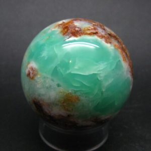 Shop Chrysoprase Shapes! Natural Apple Green Chrysoprase Sphere Ball From Kazakhstan –  108 Grams –  1.9" | Natural genuine stones & crystals in various shapes & sizes. Buy raw cut, tumbled, or polished gemstones for making jewelry or crystal healing energy vibration raising reiki stones. #crystals #gemstones #crystalhealing #crystalsandgemstones #energyhealing #affiliate #ad