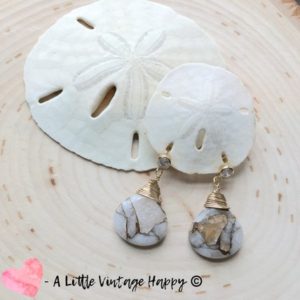 Shop Calcite Earrings! Calcite Mixed Metal Earrings. Delicate earrings the perfect boho bridal earrings or prom earrings. Bridal earrings or mother of the bride. | Natural genuine Calcite earrings. Buy handcrafted artisan wedding jewelry.  Unique handmade bridal jewelry gift ideas. #jewelry #beadedearrings #gift #crystaljewelry #shopping #handmadejewelry #wedding #bridal #earrings #affiliate #ad