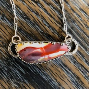 Shop Mookaite Jasper Necklaces! Deep Red Mookaite Jasper Necklace | Natural genuine Mookaite Jasper necklaces. Buy crystal jewelry, handmade handcrafted artisan jewelry for women.  Unique handmade gift ideas. #jewelry #beadednecklaces #beadedjewelry #gift #shopping #handmadejewelry #fashion #style #product #necklaces #affiliate #ad
