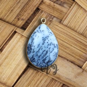 Shop Dendrite Agate Jewelry! Dendrite Agate Pear Briolette 925 Sterling Silver Gold Plated Bezel Pendant-Jewelry Making & Beading Pendants Craft Supplies | Natural genuine Agate jewelry. Buy crystal jewelry, handmade handcrafted artisan jewelry for women.  Unique handmade gift ideas. #jewelry #beadedjewelry #beadedjewelry #gift #shopping #handmadejewelry #fashion #style #product #jewelry #affiliate #ad