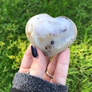 Shop Dendritic Agate Stones & Crystals! Dendritic Agate, Denditic Agate Heart | Natural genuine stones & crystals in various shapes & sizes. Buy raw cut, tumbled, or polished gemstones for making jewelry or crystal healing energy vibration raising reiki stones. #crystals #gemstones #crystalhealing #crystalsandgemstones #energyhealing #affiliate #ad