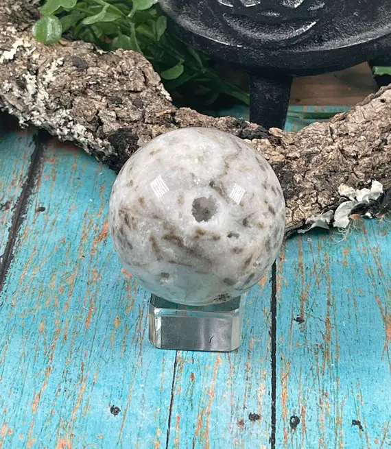 Dendritic Agate Druzy Sphere - Reiki Charged - Powerful Energy - Druzy Vugs - Ground Negativity - Stone Of Plentitude - Prosperity Abundance
