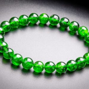 Shop Diopside Bracelets! 7-8MM Transparent Chrome Diopside Bracelet Intense Forest Green Siberian Emerald AAAAA Genuine Natural Round Beads (118591h-4046) | Natural genuine Diopside bracelets. Buy crystal jewelry, handmade handcrafted artisan jewelry for women.  Unique handmade gift ideas. #jewelry #beadedbracelets #beadedjewelry #gift #shopping #handmadejewelry #fashion #style #product #bracelets #affiliate #ad