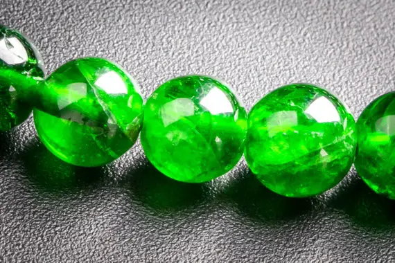 Precious Genuine Chrome Diopside Aaaaa Gemstone Bracelet 7mm Transparent Intense Forest Green Siberian Emerald Round Beads (117949h-3983)