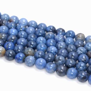Shop Dumortierite Beads! 6mm South Africa Dumortierite Blue Gemstone Blue Round 6mm Loose Beads 15.5 inch Full Strand (80005259-460) | Natural genuine beads Dumortierite beads for beading and jewelry making.  #jewelry #beads #beadedjewelry #diyjewelry #jewelrymaking #beadstore #beading #affiliate #ad