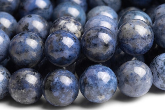Genuine Natural Dumortierite Gemstone Beads 8mm Blue Round Aa Quality Loose Beads (104509)