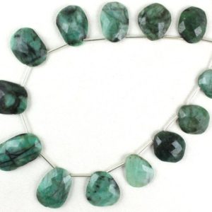 Shop Emerald Chip & Nugget Beads! 13 Pieces Natural Green Emerald Gemstone , Polished Faceted Nuggets Shape Size 15×19-18×30 MM May Birthstone Gems Making Jewelry | Natural genuine chip Emerald beads for beading and jewelry making.  #jewelry #beads #beadedjewelry #diyjewelry #jewelrymaking #beadstore #beading #affiliate #ad