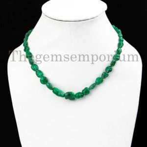 Shop Emerald Chip & Nugget Beads! Top Quality Natural Emerald Necklace, Emerald Nuggets Necklace, Beaded Gemstone Necklace, Nugget Necklace, Gift Jewelry, Birthday Gift | Natural genuine chip Emerald beads for beading and jewelry making.  #jewelry #beads #beadedjewelry #diyjewelry #jewelrymaking #beadstore #beading #affiliate #ad