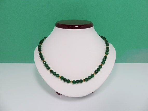 Emerald Necklace, Emerald Necklace, Natural Emerald Necklace, Genuine Emerald Gemstone Necklace,