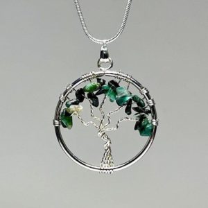 Shop Emerald Pendants! Emerald Tree of Life Pendant with Free Chain | Natural genuine Emerald pendants. Buy crystal jewelry, handmade handcrafted artisan jewelry for women.  Unique handmade gift ideas. #jewelry #beadedpendants #beadedjewelry #gift #shopping #handmadejewelry #fashion #style #product #pendants #affiliate #ad