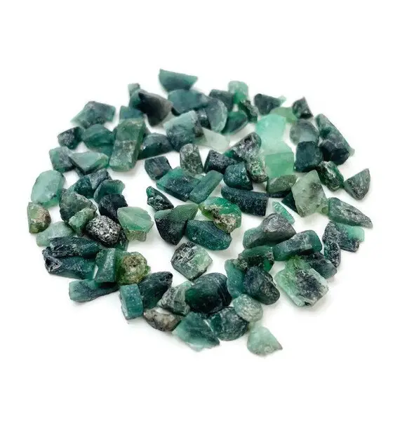 Raw Emerald Crystal Lot (10g) Rough Emerald Stones, Xxxs Green Emerald Sand Chips Bits, Raw Crystals Natural Gemstone, Mini Crystal Chips