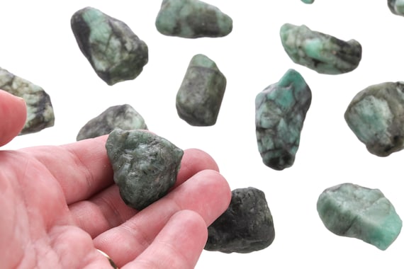 Large Raw Emerald Pieces, Rough Emerald, Genuine Emerald Crystal, May Birthstone, Healing Crystal, Bulk Raw Gemstone, Lemerald002