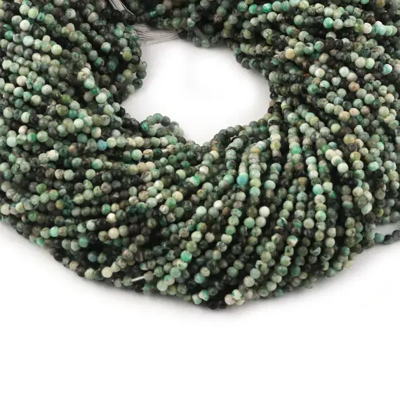 Emerald Shaded Smooth 3-4mm Round Ball Gemstone Beads, 13'' Round Emerald Beads, Jewelry Making Beads, Wholesale Gemstone Beads,round Shaded