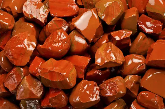 Fantasia Materials: 1 Lb Red Jasper Rough From India - Raw Natural Crystals For Tumbling, Wrapping, Polishing, Reiki And More!