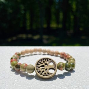 Shop Unakite Bracelets! FERTILITY BRACELET, Pregnancy Bracelet, Tree of Life Bracelet, Unakite Bracelet, Gifts for her | Natural genuine Unakite bracelets. Buy crystal jewelry, handmade handcrafted artisan jewelry for women.  Unique handmade gift ideas. #jewelry #beadedbracelets #beadedjewelry #gift #shopping #handmadejewelry #fashion #style #product #bracelets #affiliate #ad