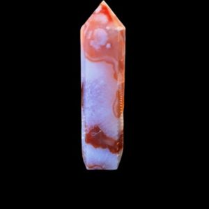 Shop Carnelian Points & Wands! Flower Carnelian Point | Natural genuine stones & crystals in various shapes & sizes. Buy raw cut, tumbled, or polished gemstones for making jewelry or crystal healing energy vibration raising reiki stones. #crystals #gemstones #crystalhealing #crystalsandgemstones #energyhealing #affiliate #ad