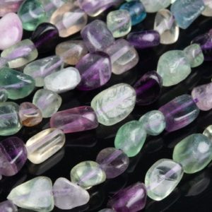 Shop Fluorite Beads! Genuine Natural Fluorite Gemstone Beads 7-9MM Multicolor Pebble Nugget AAA Quality Loose Beads (108442) | Natural genuine beads Fluorite beads for beading and jewelry making.  #jewelry #beads #beadedjewelry #diyjewelry #jewelrymaking #beadstore #beading #affiliate #ad