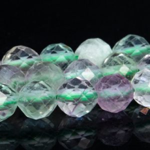 Shop Fluorite Faceted Beads! 5MM Multicolor Fluorite Beads Grade AA Genuine Natural Gemstone Faceted Round Loose Beads 15"/ 7.5" Bulk Lot Options (113221) | Natural genuine faceted Fluorite beads for beading and jewelry making.  #jewelry #beads #beadedjewelry #diyjewelry #jewelrymaking #beadstore #beading #affiliate #ad