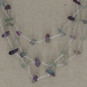 Shop Fluorite Necklaces! Three Strand Fluorite Chip Necklace Handmade by Chris Hay | Natural genuine Fluorite necklaces. Buy crystal jewelry, handmade handcrafted artisan jewelry for women.  Unique handmade gift ideas. #jewelry #beadednecklaces #beadedjewelry #gift #shopping #handmadejewelry #fashion #style #product #necklaces #affiliate #ad
