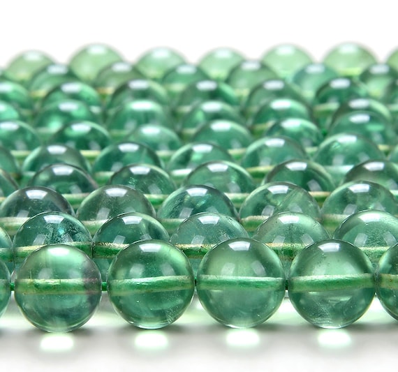 Natural Green Fluorite Gemstone Grade Aaa Round 5mm 6mm Loose Beads (d179)